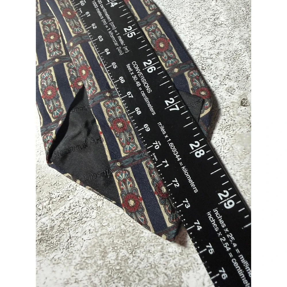 The Metropolitan Museum Of Art 100% Silk Tie Mens OS Blue Floral Necktie Italy